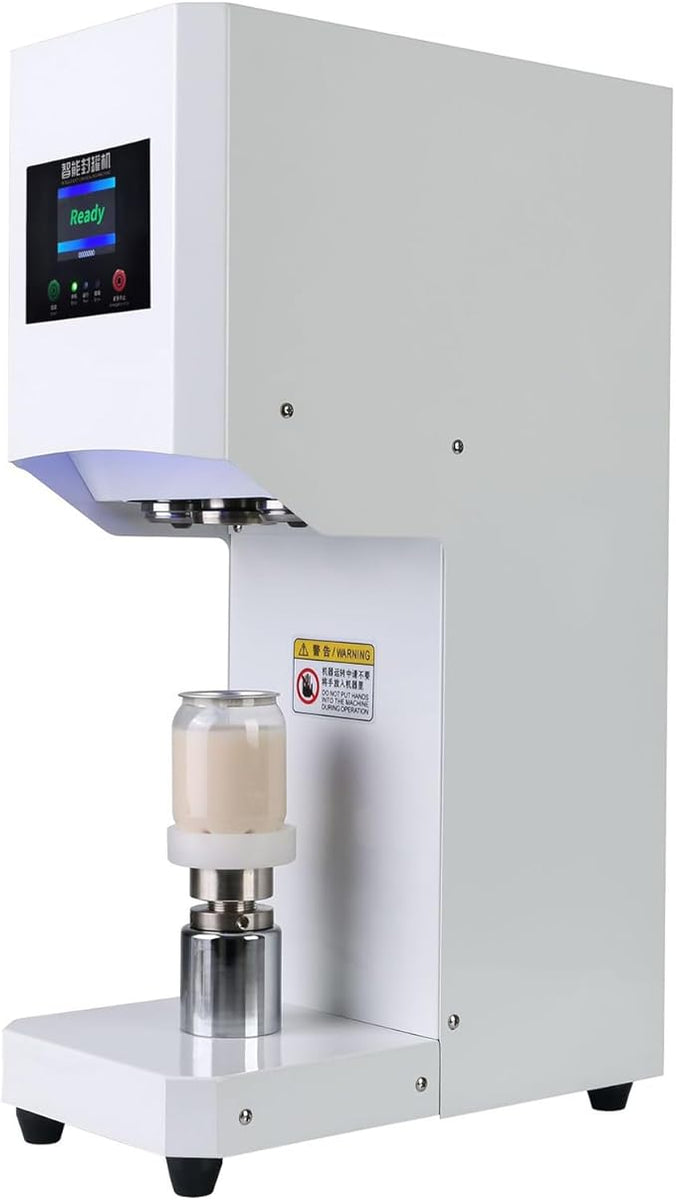 Sunzone Commercial Can Sealing Machine, Automatic Rotary Can Sealing Machine, Caliber 45-85mm, Can Sealing Height 45-170mm, for Plastic Cans, Aluminum Cans