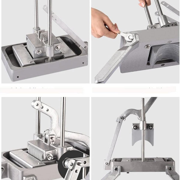 Sunzone WVC-01 Commercial Dicer,Fruit and Vegetable Dicing Machine, Vegetable Cutting Machine, Onion Slicer, Ring Shredder, Cabbage Shredded, Lemon Grapefruit, Dragon Fruit Slicer (Color : B)