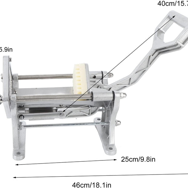 Sunzone WPF-16 Professional Stainless Steel French Fry Cutter Heavy Duty Potato Cutter for Commercial Use