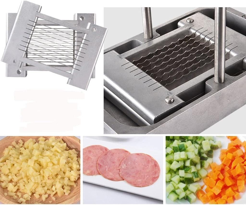 Sunzone WVC-01 Commercial Dicer,Fruit and Vegetable Dicing Machine, Vegetable Cutting Machine, Onion Slicer, Ring Shredder, Cabbage Shredded, Lemon Grapefruit, Dragon Fruit Slicer (Color : B)