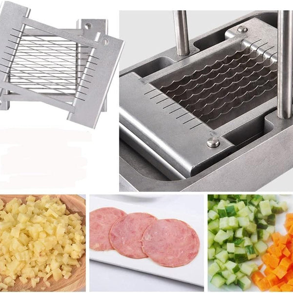 Sunzone WVC-01 Commercial Dicer,Fruit and Vegetable Dicing Machine, Vegetable Cutting Machine, Onion Slicer, Ring Shredder, Cabbage Shredded, Lemon Grapefruit, Dragon Fruit Slicer (Color : B)
