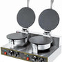 Sunzone VCN-2A Electric waffle maker, commercial ice cream cone maker, temperature and time control, for cones or omelets(Double Head)