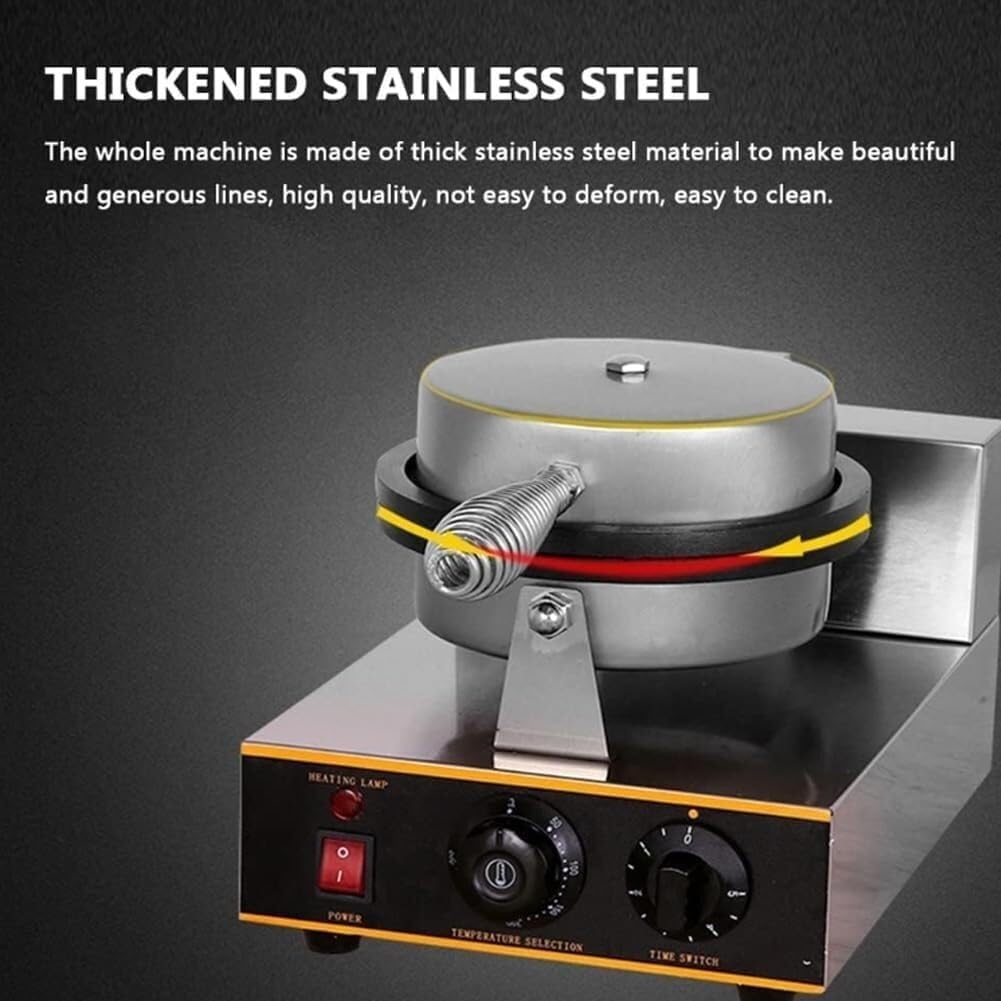 Sunzone VCN-2A Electric waffle maker, commercial ice cream cone maker, temperature and time control, for cones or omelets(Double Head)