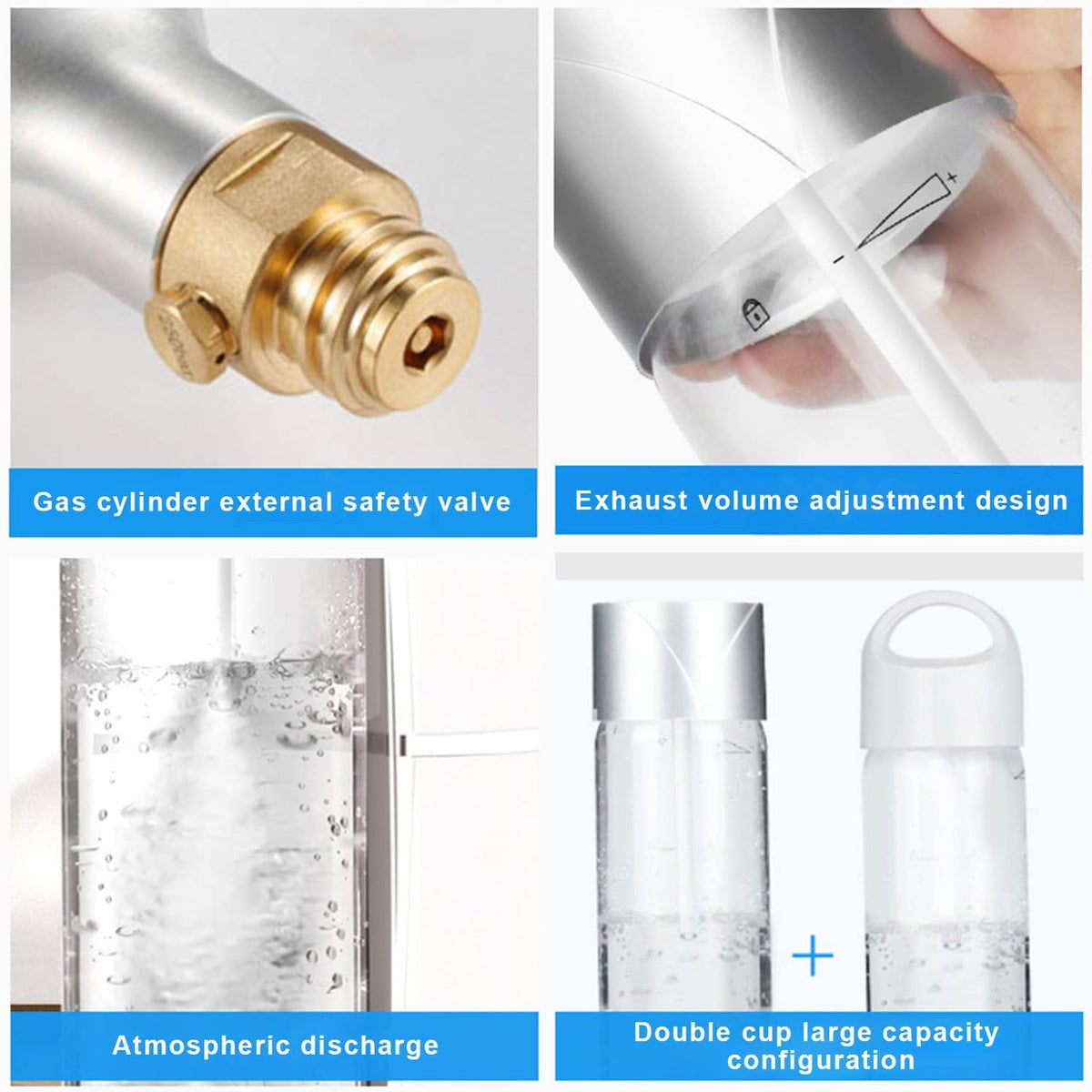 Sunzone XP-012 Sparkling Water Maker with Fruit Infuser - Portable Premium Carbonation Machine for Restaurants, Kitchens, Bars - No Battery Required (A)