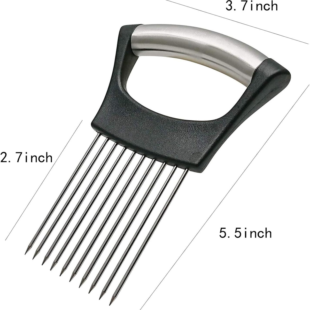 Sunzone D141 Stainless Steel Onion Holder for Slicing,Onion Slicer Holder,Onion Cutter for Slicing of Onions,Tomatoes,Avocados,Eggs and Other Vegetables,KItchen Utensils