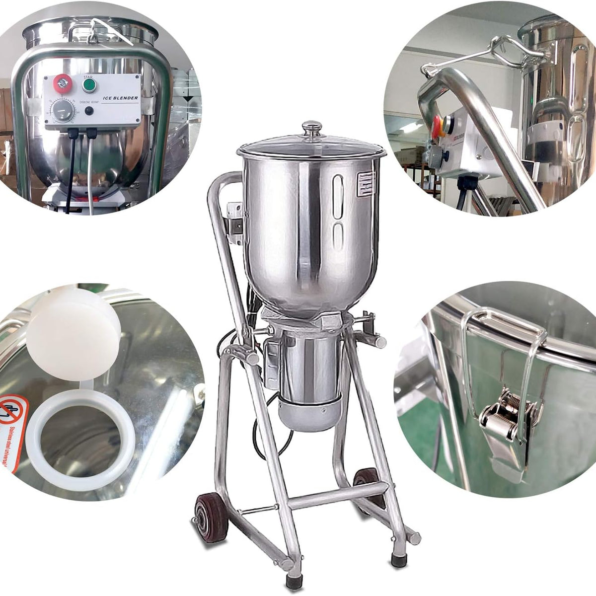 Sunzone B654  Commercial Stainless Steel Ice Blender 30L,Commercial Ice Crusher,ice blender for making fruit smoothies