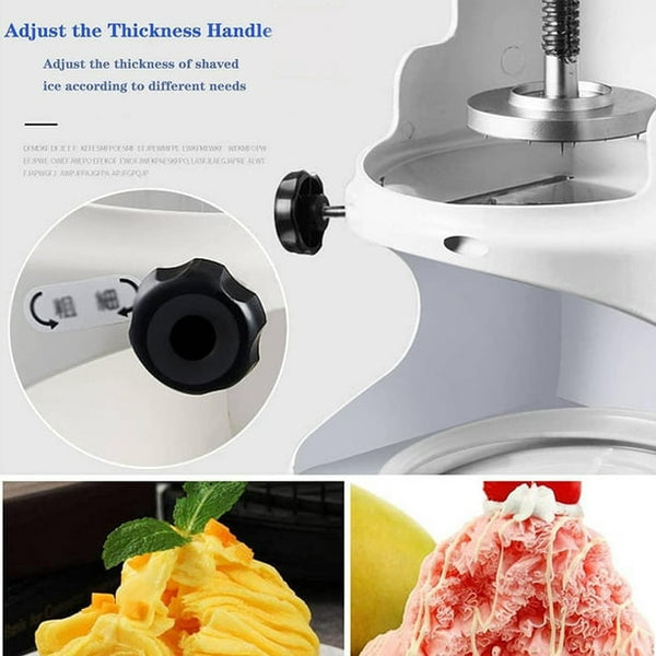 Sunzone A-288 Commercial Ice Shaver 350W 198lbs/h Electric Snow Cone Maker with Adjustable Ice Texture Ice Crusher Smoothie Machine Slush Machine Ice Cream Smooth Cocktail 110V