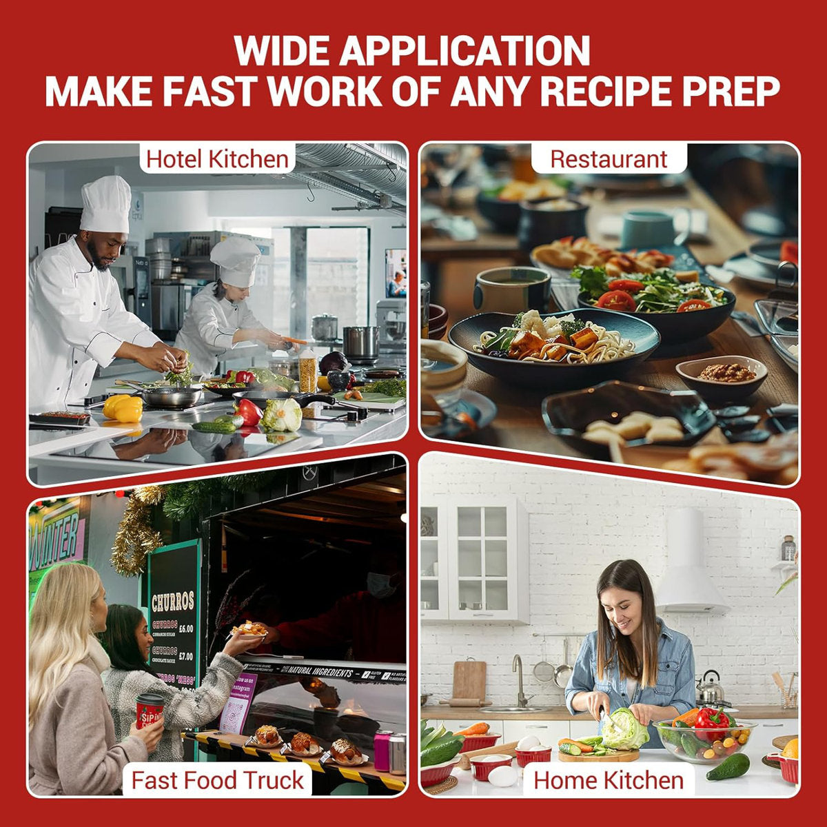 Sunzone J23A Commercial Food Processor,food Chopper With 3mm/4mm/7mm Shred And 2mm/4mm Slice, Stainless Steel Electric Vegetable Slicer For Hotel Kitchen Restaurant