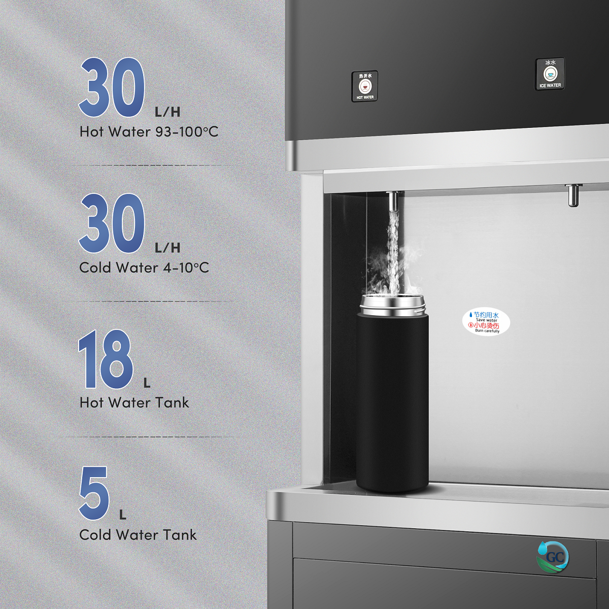 Sunzone DM-2T20  Water Maker Public Drinking Water Station Chiller Machine Water Cooler Dispenser