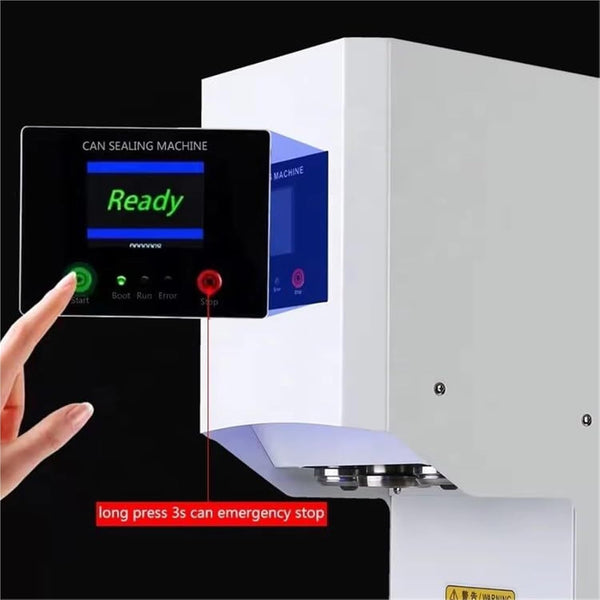 Sunzone Commercial Can Sealing Machine, Automatic Rotary Can Sealing Machine, Caliber 45-85mm, Can Sealing Height 45-170mm, for Plastic Cans, Aluminum Cans