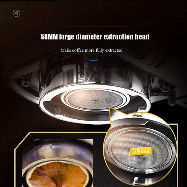 Sunzone 3100D Single-Head Italian Semi-Automatic Coffee Machine Commercial Fresh-Grinding Pump-Type Coffee Shop Equipment,Black Interesting